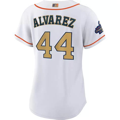 nike women's houston astros gold yordan alvarez replica jersey|yordan alvarez astros jersey.